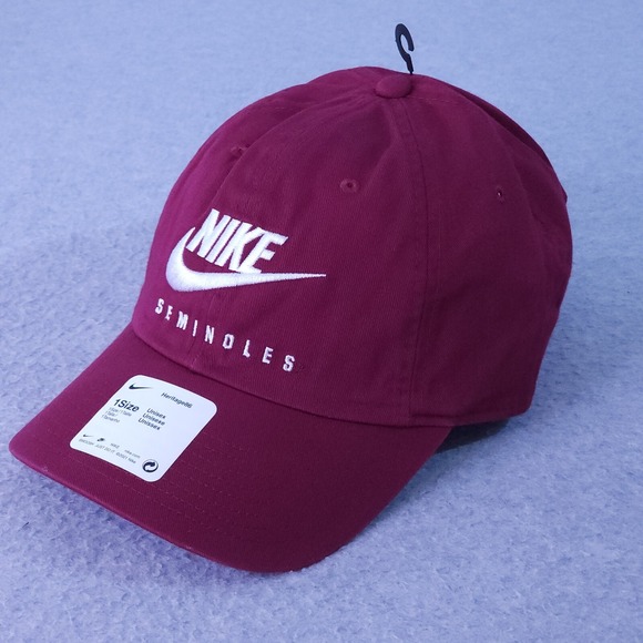 Nike Hat Florida State Seminoles Adult Garnet Futura Heritage86 Adjustable Cap - Picture 1 of 11
